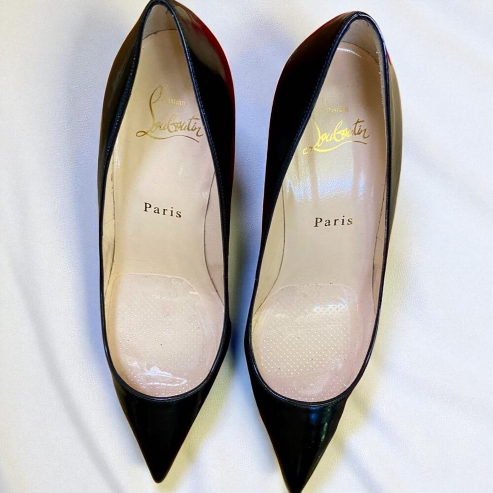 Christian Louboutin Pigalle 85 Patent Black Pumps - Picture 12 of 12